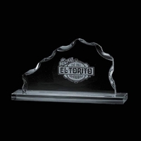 Jade award with chipped and polished edges on a base.... from ASI 84592 St...