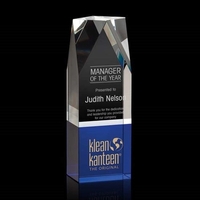 Thick Optical Crystal Award features Blue Optical Crystal and a beveled......