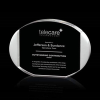 The Darwin combines clear oval optical crystal with white crystal edging......