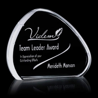 Uniquely shaped thick optical crystal award.... from ASI 84592 St Regis Group...