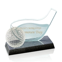 Golf Driver & Ball Award- Jade. Size 5"x 8".... from ASI 84592 St Regis Group...