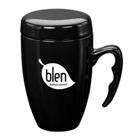 Bold and beautiful, this ceramic mug includes a matching lid and... from ASI...