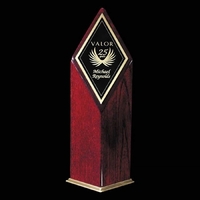 Piano finish rosewood award with gold accents.... from ASI 84592 St Regis...