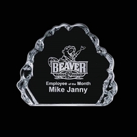 Iceberg shape optical crystal award with staggered edges... from ASI 84592 St...