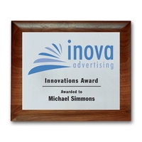 Screenprint Aluminum - Walnut Rolled Edge