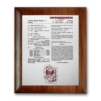 Etch/Colorfill Plaq - Walnut Rolled Edge