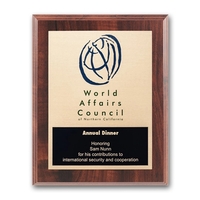 Etch/Colorfill Plaq - Walnut Finish