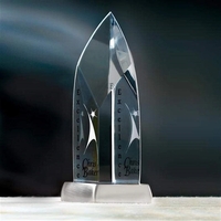 Acrylic award with satin pewter finish base.... from ASI 84592 St Regis Group...