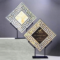 Italian glass mosaic tile award, 13" x 13".... from ASI 84592 St Regis Group...