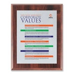 Screenprint Aluminum - Walnut Finish