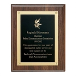 Walnut Plaque w/Gold Edge Plate