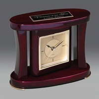 Rosewood piano finish swivel clock with brass accents, 6 1/4" x... from ASI...