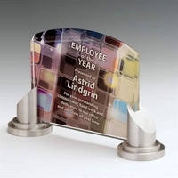 Acrylic award with brushed aluminum base; 10" x 6 1/2".... from ASI 84592 St...