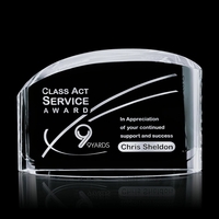 Stunning thick optical crystal award with unique shape.... from ASI 84592 St...