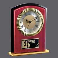 Rosewood, black and gold 6 1/2" clock.... from ASI 84592 St Regis Group
