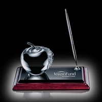 Charming Pen set features a crystal apple... from ASI 84592 St Regis Group /...