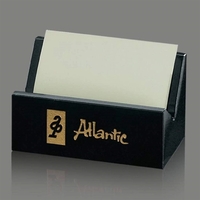 Black genuine marble business card holder.... from ASI 84592 St Regis Group