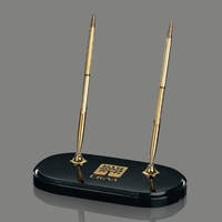 Black genuine marble oval pen stand.... from ASI 84592 St Regis Group