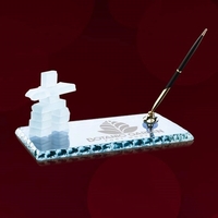 The Inukshuk on Chipped Pen Set features a black pen with... from ASI 84592...