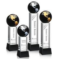 Luz Globe Award on Base - Black/Gold