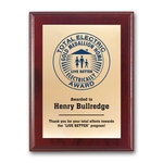 Screenprint Brass - Mahogany