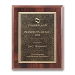 Double Etch Plaq - Walnut Finish