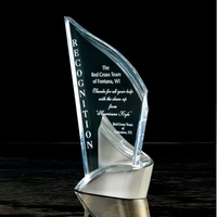 Acrylic award with bright nickel-plated base.... from ASI 84592 St Regis...