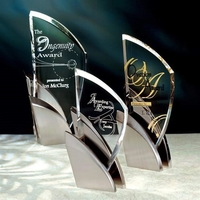 Acrylic award with satin nickel base.... from ASI 84592 St Regis Group / R S...