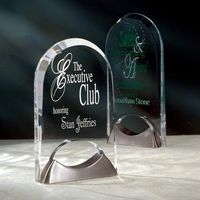 Acrylic award with satin nickel base.... from ASI 84592 St Regis Group / R S...
