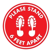 23" Round 6' Apart Floor Graphic