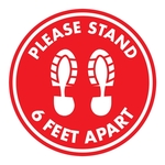 23" Round 6' Apart Floor Graphic