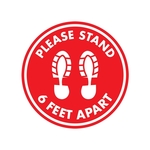 12" Round 6' Apart Floor Graphic