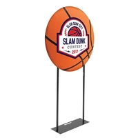Circle shaped banner with lightweight aluminum hoop frame.... from ASI 30442...
