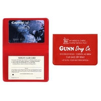 Fold Over Card Case with 2 clear pockets