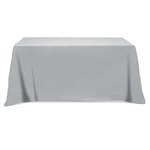 Flat Poly/Cotton 4-sided Table Cover - fits 6' standard t...