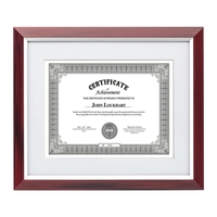 Casanova Certificate Frame - Burgundy/Silver 8 1/2"x11"... from ASI 84592 St...