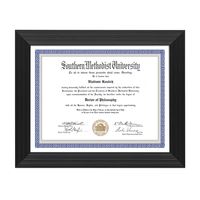 Postwick Certificate Frame - Black 8 1/2"x11"... from ASI 84592 St Regis...