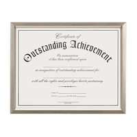 The brushed champagne finish of the Osborne certificate holder creates a......