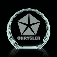 Jade glass paperweight, 4" in diameter.... from ASI 84592 St Regis Group