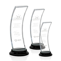 The Beckham award manipulates the ordinary starfire glass panel by curving......