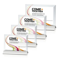 The beveled Starfire crystal rectangle of the Rainsworth is mounted in......