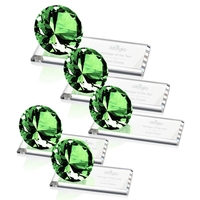 Our stunning reflective optical gemstone is mounted to a crystal clear......