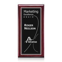 High gloss piano finish wall plaque in rosewood with a plate.... from ASI...