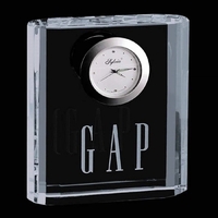 Rectangular optical crystal clock with beveled sides.... from ASI 84592 St...