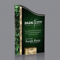 Ventura Award - 5"x8" Gold/Green... from ASI 84592 St Regis Group / St Regis