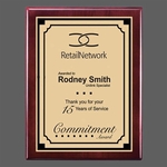 Oakleigh/Everett Plaque - Rosewood/Satin Gold