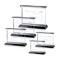 Optical horizontal crystal award with complimenting black base.... from ASI...