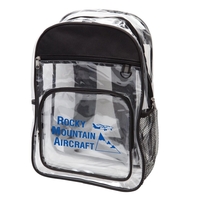 600D polyester, clear PVC backpack. Large zippered main compartment and 2......