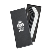 Savor 6pc Silicon Straw Gift Set features: - 6 Multi-Colored or Black... from...