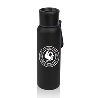 Textured black stainless steel sports water bottle... from ASI 84592 St Regis...